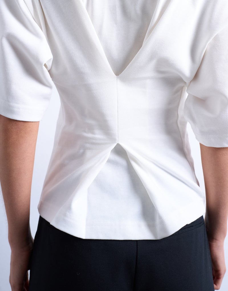 TOPSHOP Casual Short Sleeve Structured Back Detail Top - Image 3